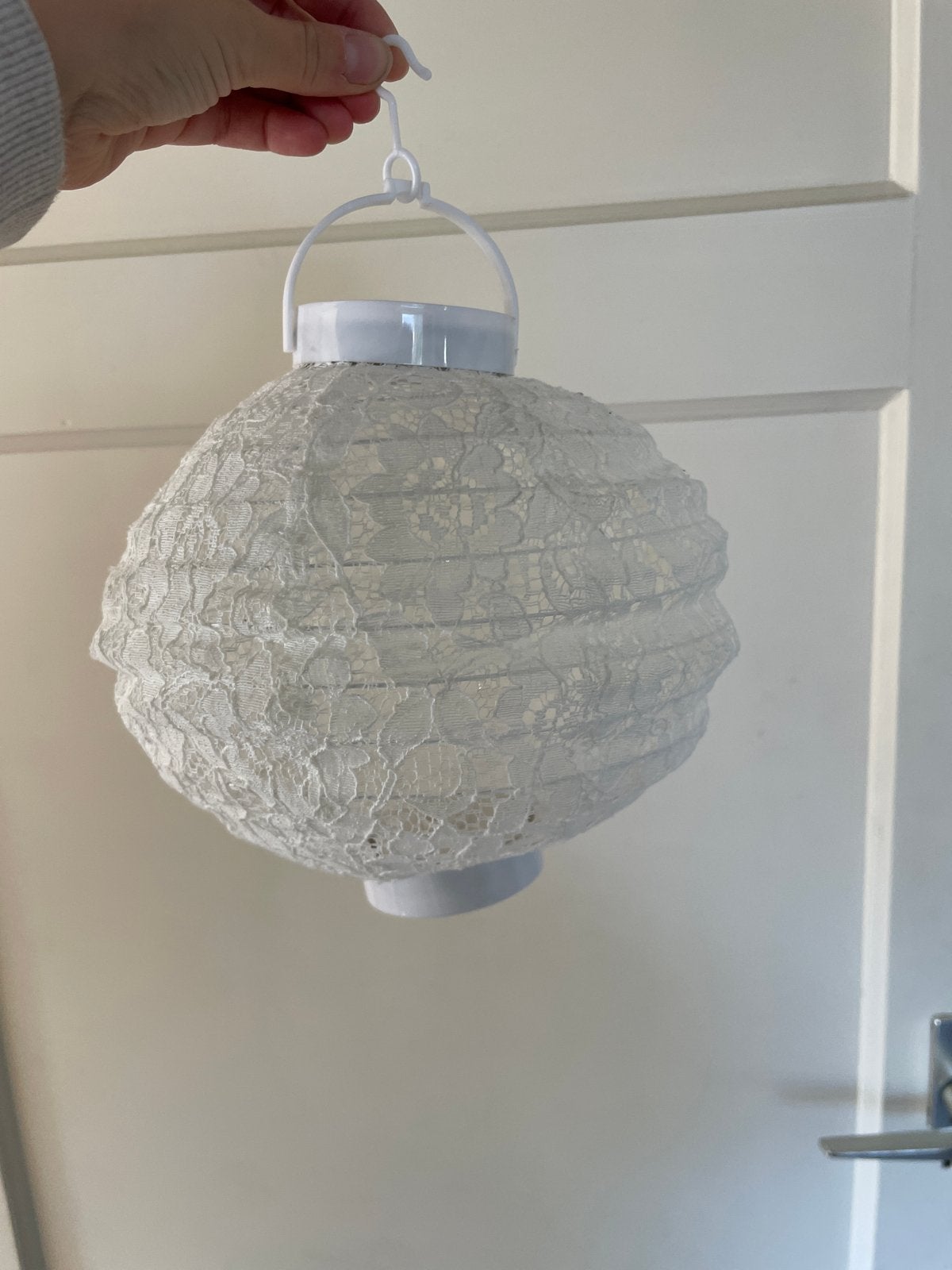 Witte kanten lantaarns/windlichten (set van 16), Ophalen of Verzenden, Zo goed als nieuw, Versiering, Geboorte of Huwelijk