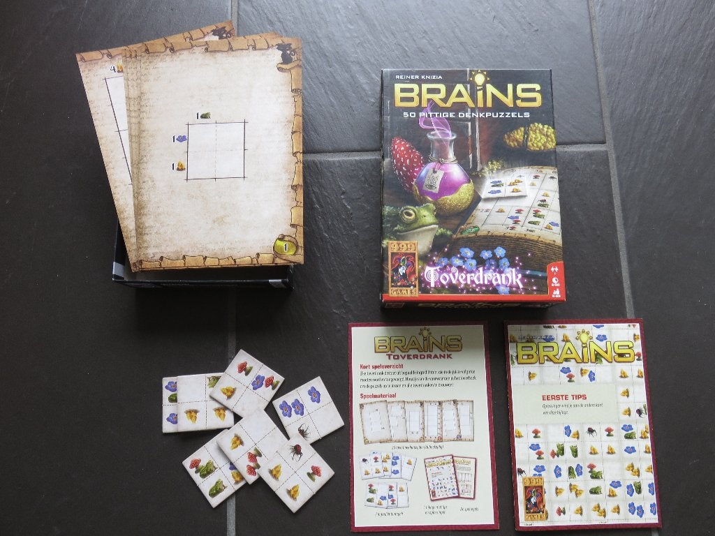 Brains 50 pittige denkpuzzels Toverdrank, 1 speler 8-99jaar., Ophalen of Verzenden, Minder dan 500 stukjes, Zo goed als nieuw