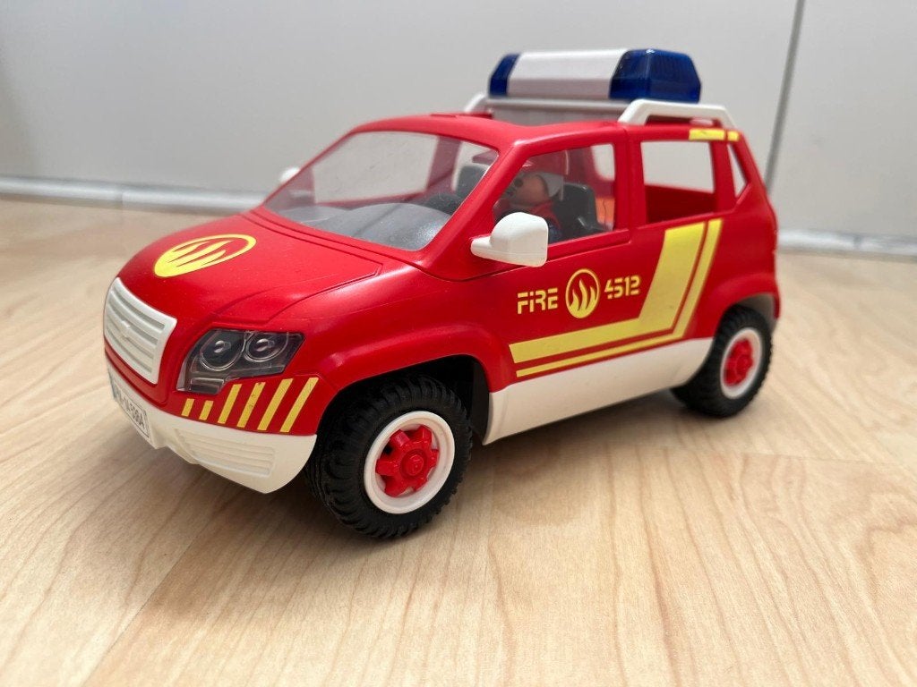Playmobil 5364 Brandweer dienstwagen Met Licht & Sirene, Gebruikt, Complete set, Voertuig, Ophalen of Verzenden