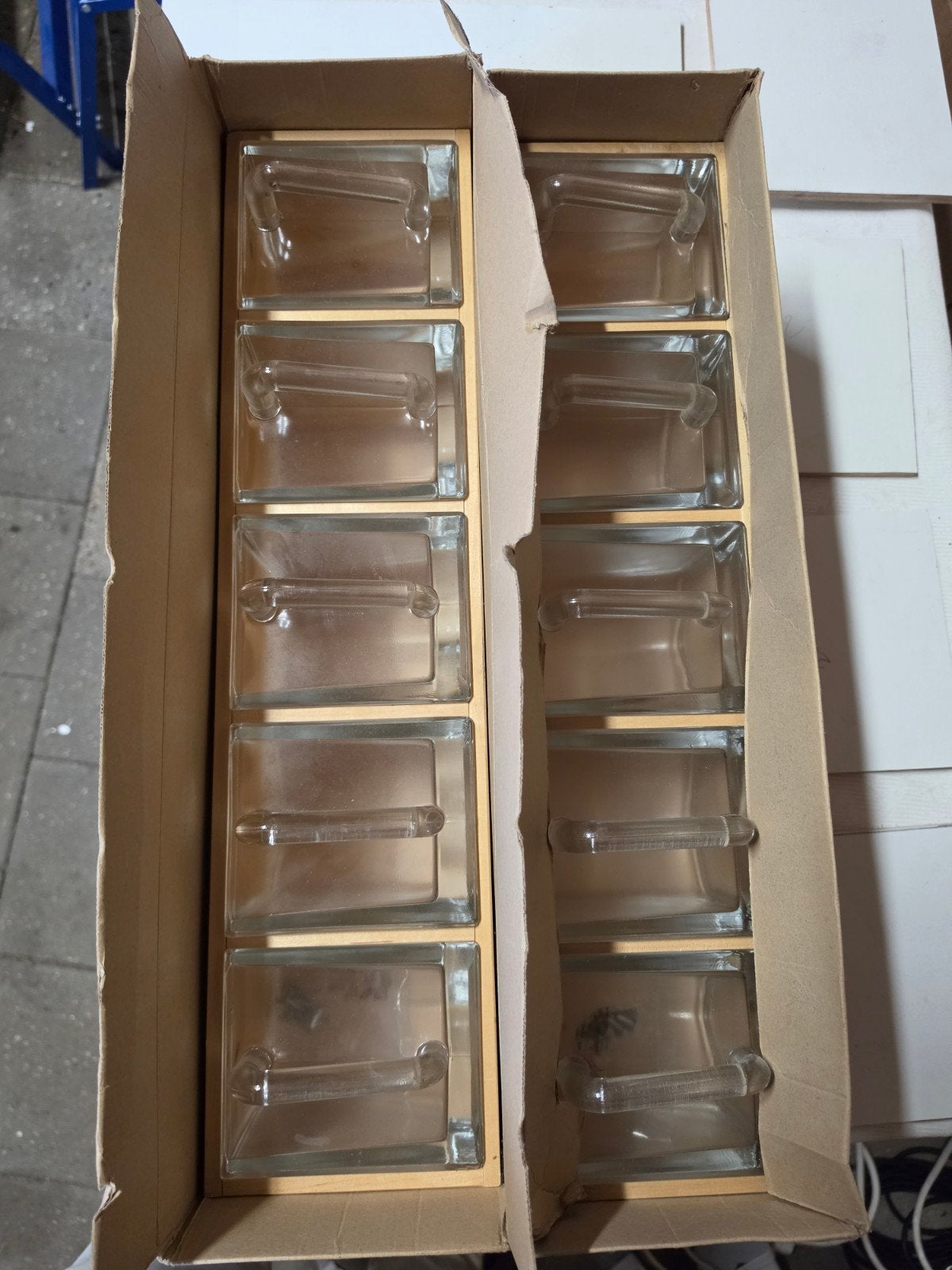 IKEA Glazen Voorraadpotten met Houten Rek - 10 Stuks, Huis en Inrichting, Ophalen, Glas, IKEA, Nieuw