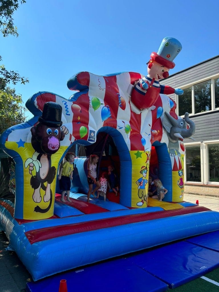 Mega Fun Circus springkussen met glijbaan huren, Ophalen, Zo goed als nieuw, Overige