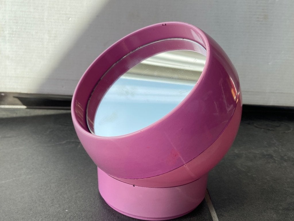 Retro Make-up Spiegel 1970 - Kantelbaar & Verstelbaar, Minder dan 50 cm, Gebruikt, Rond, Ophalen of Verzenden