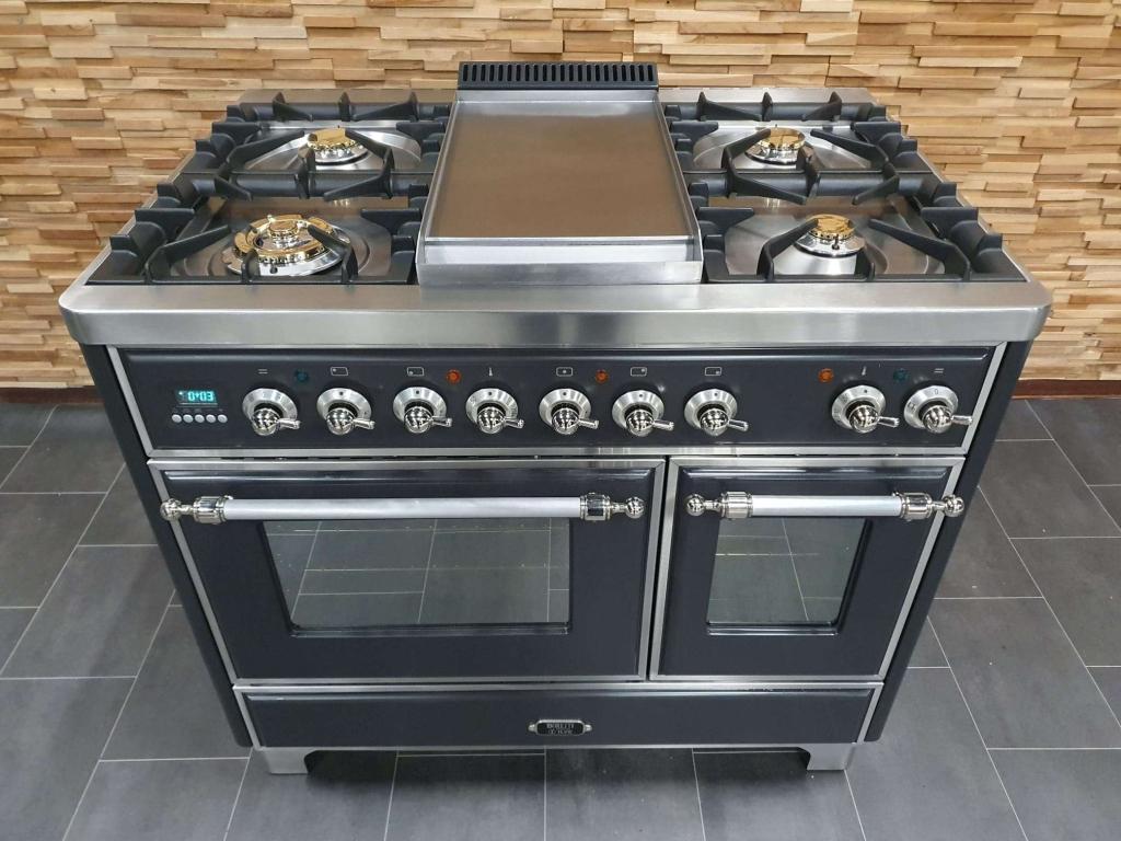 🔥Luxe Boretti Majestic Fornuis 100cm antraciet & rvs Frytop, Witgoed en Apparatuur, Fornuizen, Niet ingevuld, 60 cm of meer, Niet ingevuld