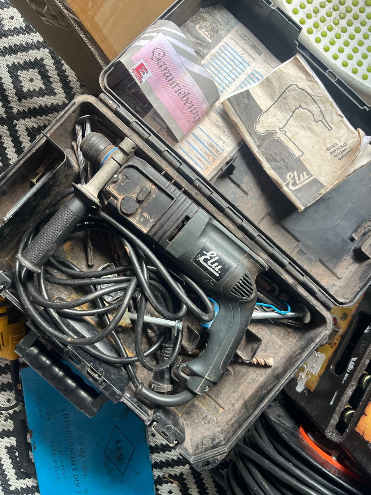 ELU Boorhamer in koffer - Krachtige boormachine, Ophalen, Boor- en/of Breekhamer, Klopboormechanisme, Gebruikt