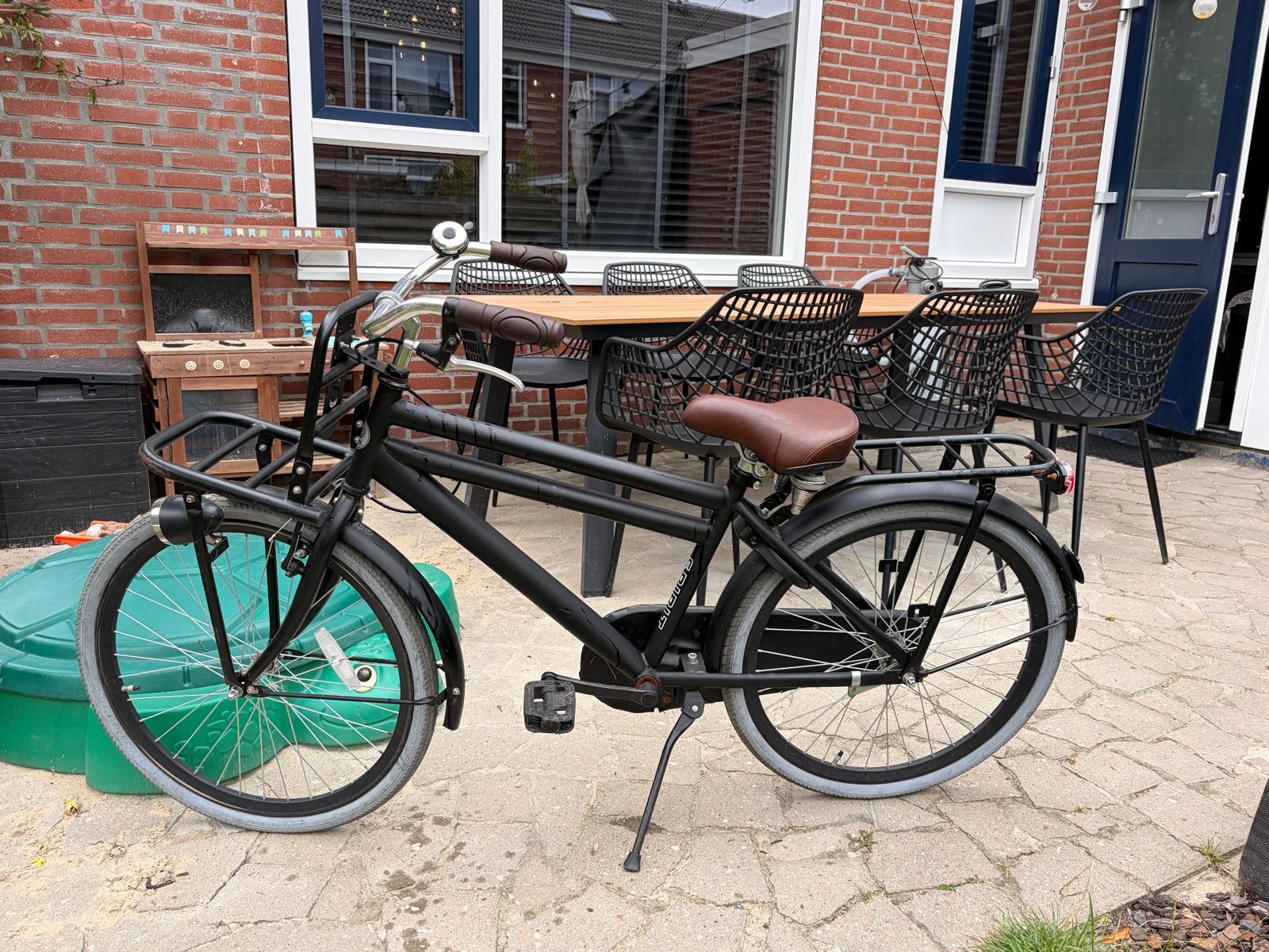 Spirit transportfiets 24 inch - mat zwart, Fietsen en Brommers, Fietsen | Jongens, Ophalen, Gebruikt, 24 inch