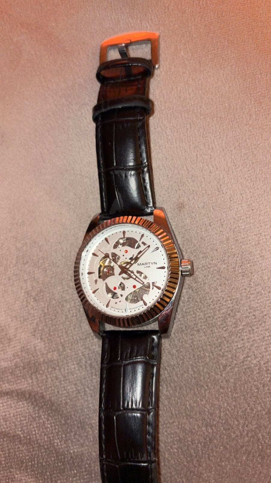 Martyn Line Automatisch Horloge - Zilverkleurig met Leer, Staal, Polshorloge, Ophalen, Overige merken