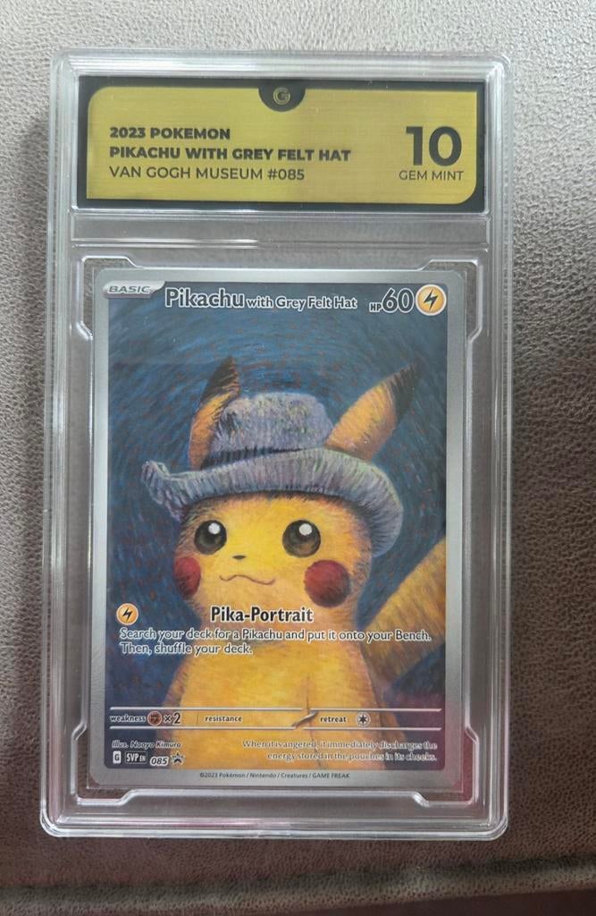 Pikachu met Grijze Vilten Hoed - Van Gogh Museum -  GG 10, Ophalen of Verzenden, Nieuw, Losse kaart