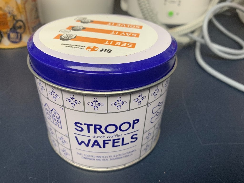 Blik voor stroopwafels, Verzamelen, Ophalen of Verzenden, Zo goed als nieuw, Overige