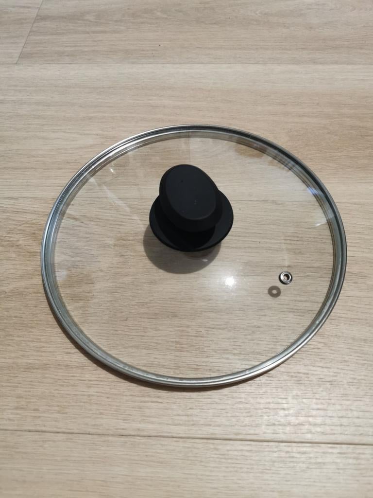 Glazen deksel met zwarte knop, Ophalen, Glas