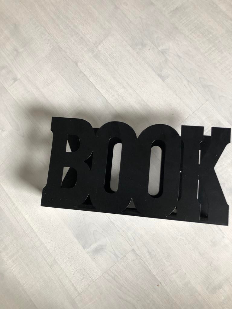 Decoratieve tijdschriftenhouder 'BOOK' - Zwart metaal, Ophalen of Verzenden, Zo goed als nieuw