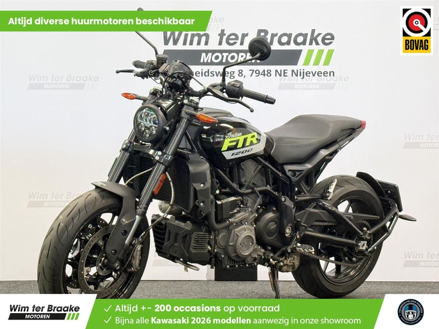 Indian FTR 1200 ABS (bj 2024) 1,122 km, Motoren, Motoren | Overige merken, 1203 cc, 2 cilinders, Onbekend, Meer dan 35 kW