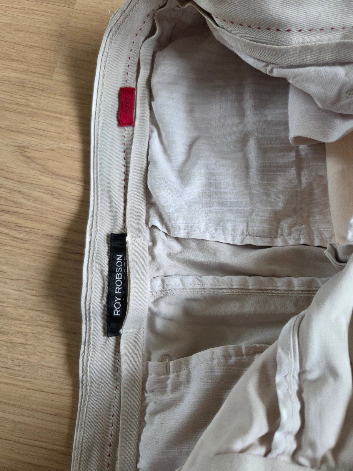 Roy Robson Chino Broek - Maat 48/50 (M), Kleding | Heren, Broeken en Pantalons, Maat 48/50 (M), Beige, Ophalen of Verzenden, Zo goed als nieuw