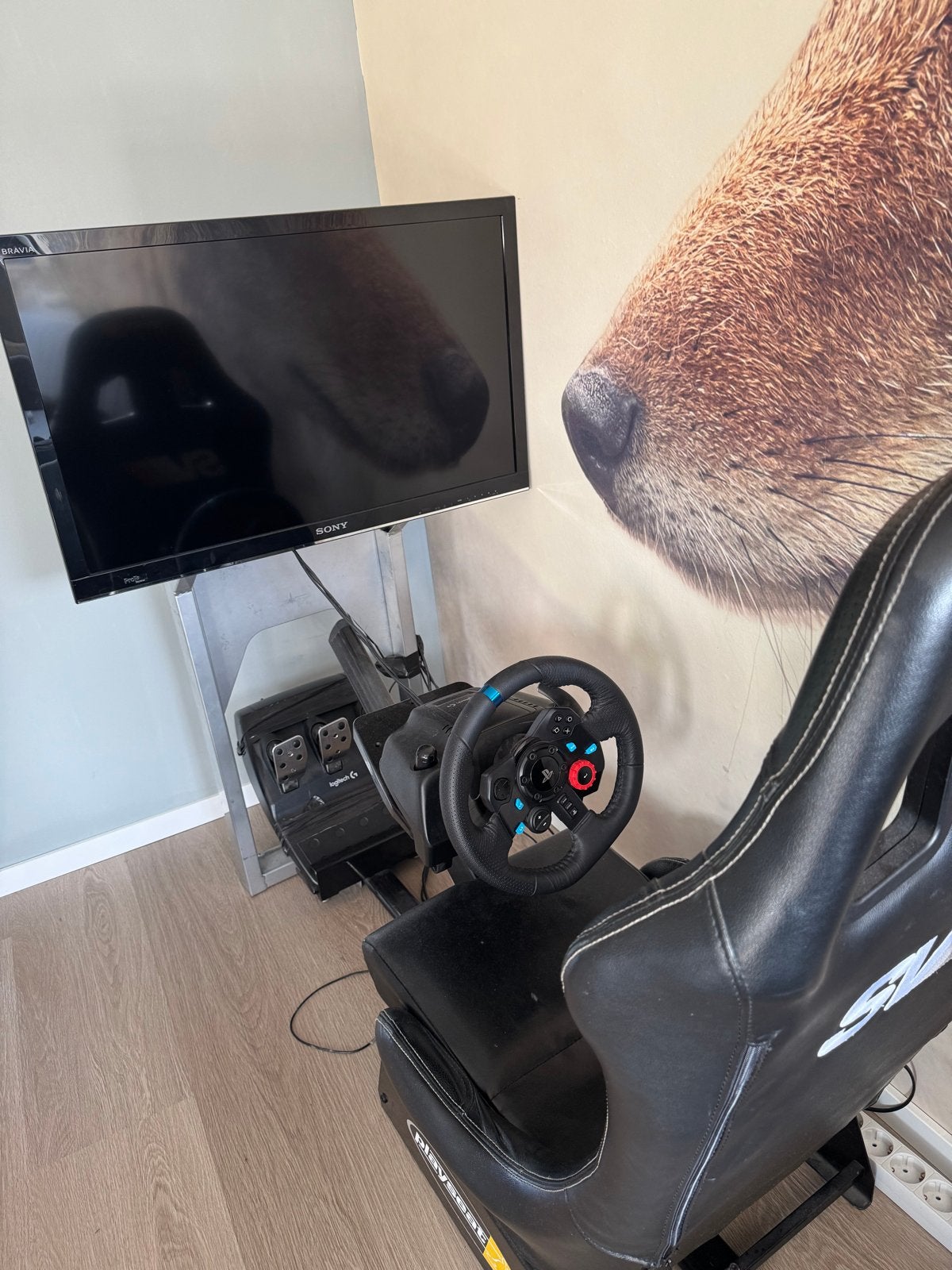 Logitech G29 racestuur met Playseat en Sony 32” TV, Spelcomputers en Games, Ophalen of Verzenden, Gebruikt