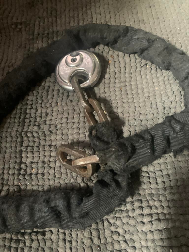 ABUS Diskus kettingslot SUPER HEAVY CHAIN PRO LOCK KEYS INCL, Ophalen of Verzenden, Gebruikt, Kettingslot