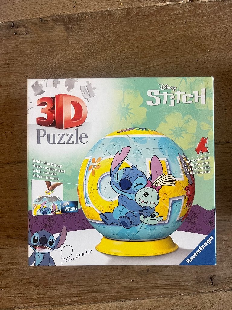 3D Puzzel Stitch, Ophalen, Minder dan 500 stukjes, Zo goed als nieuw, Rubik's of 3D-puzzel