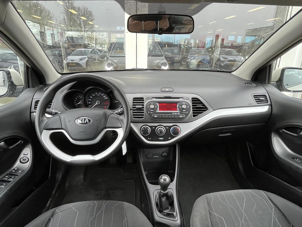 Kia Picanto 1.0 CVVT ISG Plus Pack | Airco | LM velgen | LED, Auto's, Kia, Euro 5, Stof, Gebruikt, Zwart