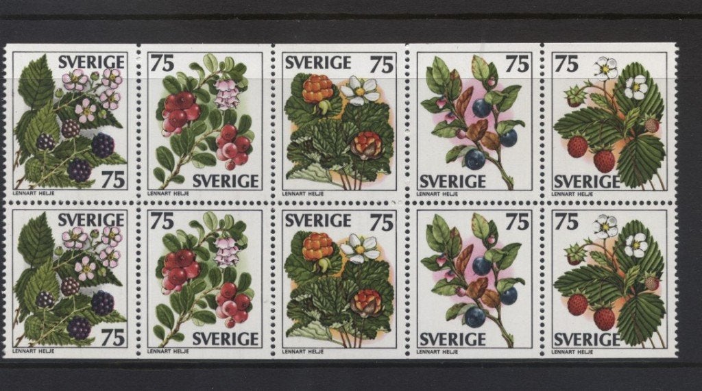 Zweden- 1977- 2x serie = motief Bloemen, Ophalen of Verzenden, Zweden, Postfris