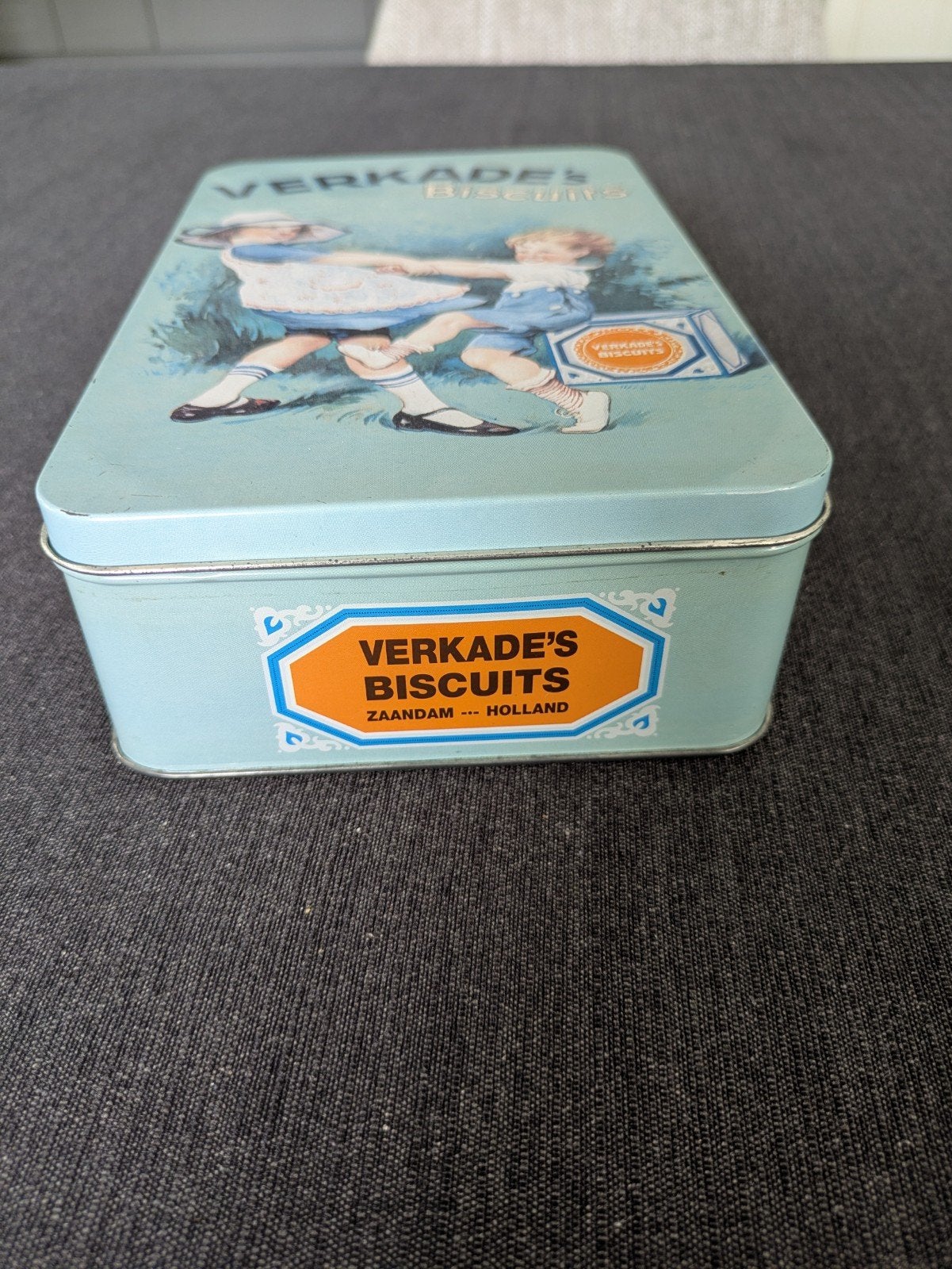 Verkade Biscuits koekjes blik, Verzamelen, Ophalen of Verzenden, Gebruikt, Koek(jes), Verkade
