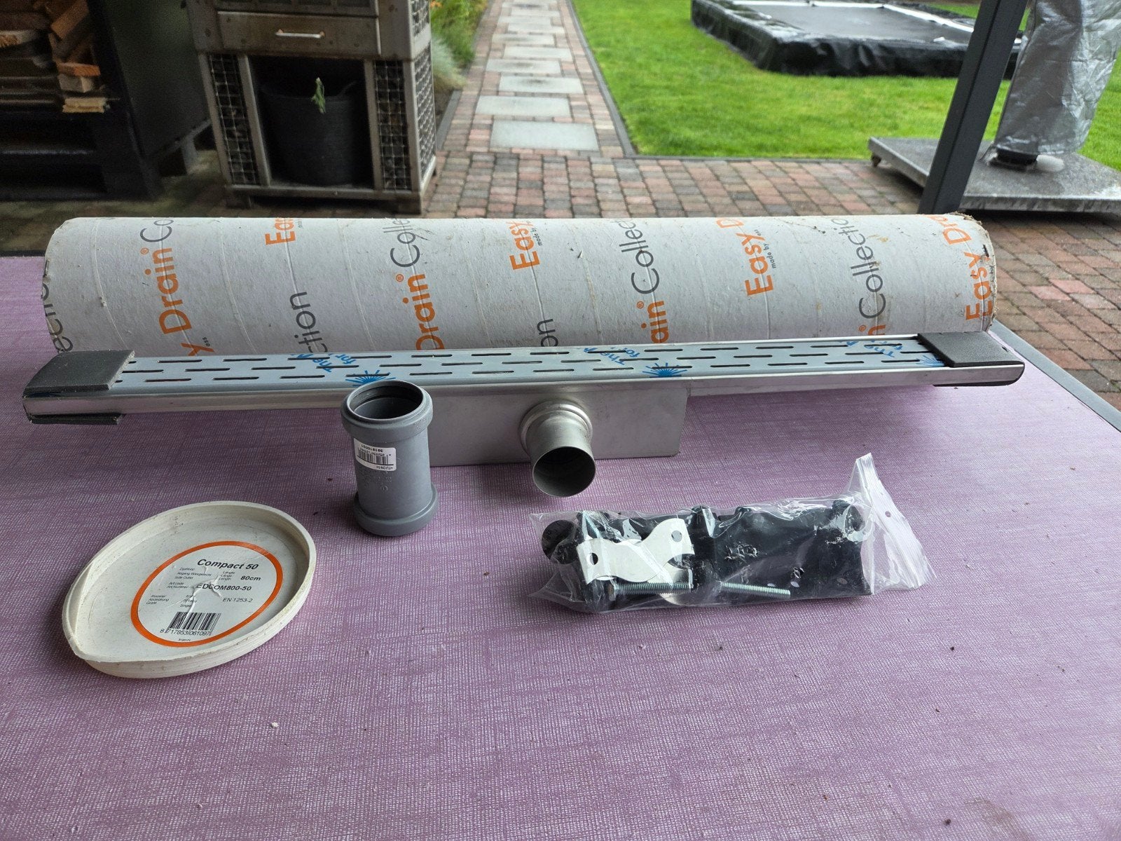 Easy Drain douchegoot. compact 50, lengte 80 cm. zie foto's, Ophalen, Afvoer, 60 tot 80 mm, Nieuw