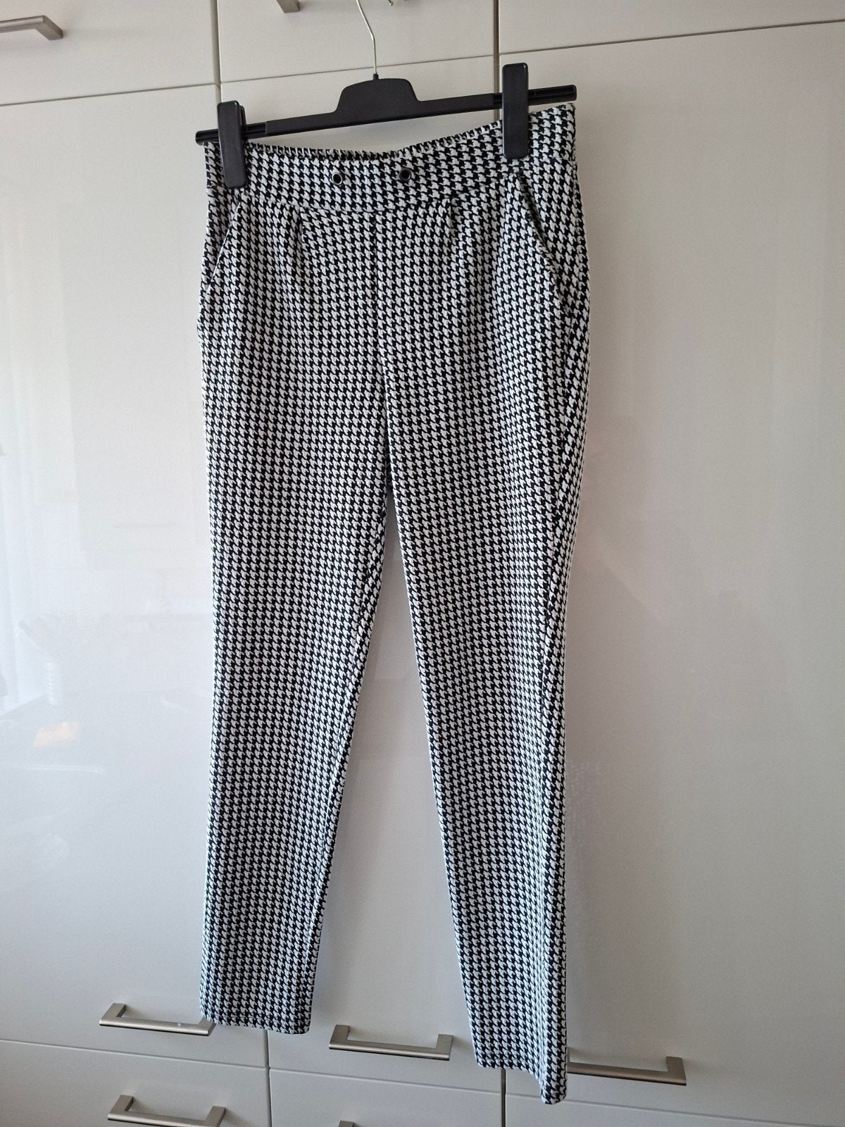 Zwart-wit geruite broek met elastan - City Life (M), Maat 38/40 (M), City Life, Ophalen of Verzenden, Zo goed als nieuw