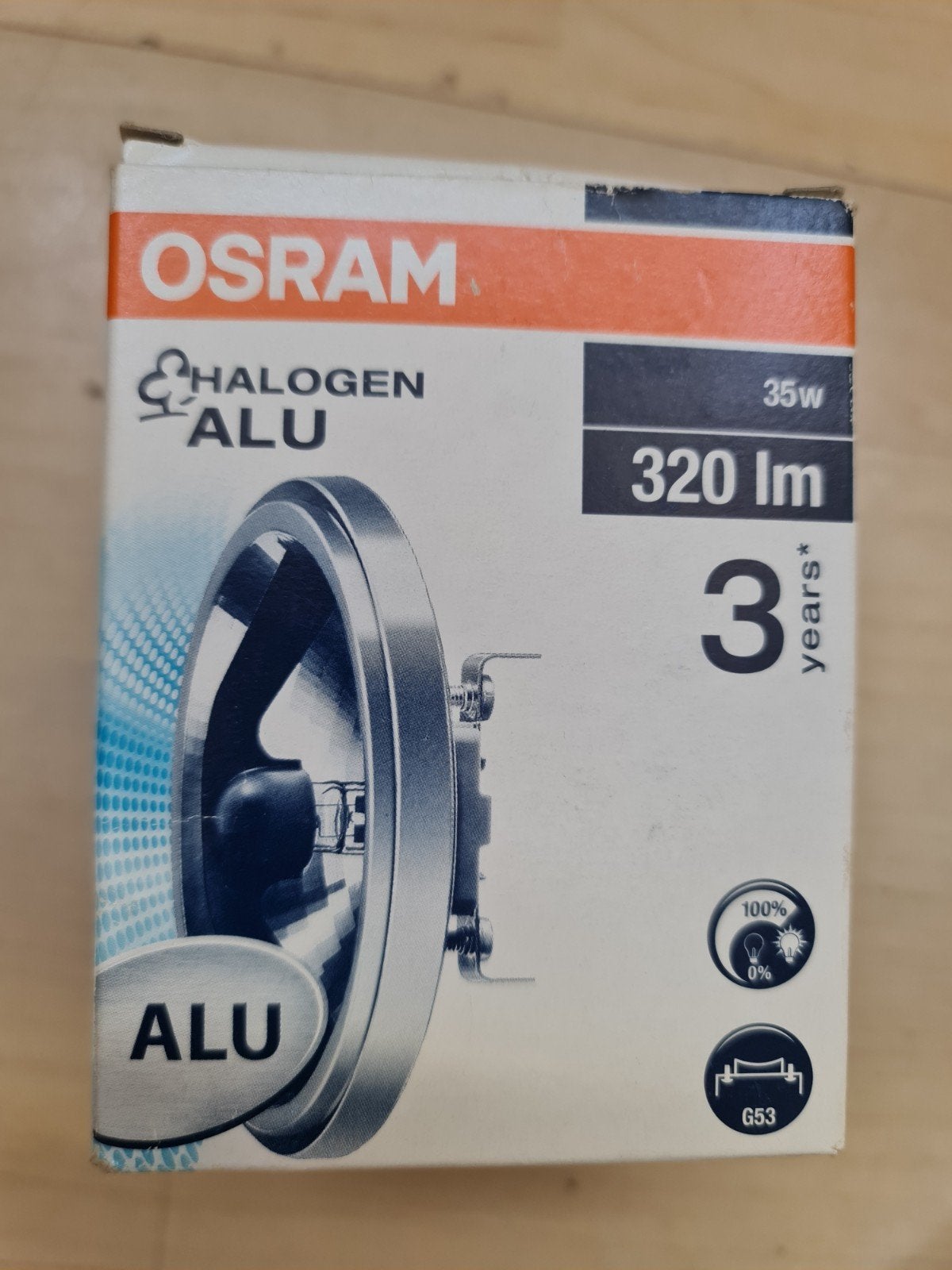 OSRAM HALOSPOT 111 G53 Halogeenlamp 35W 320lm, 30 tot 60 watt, Osram, Nieuw, GU5.3