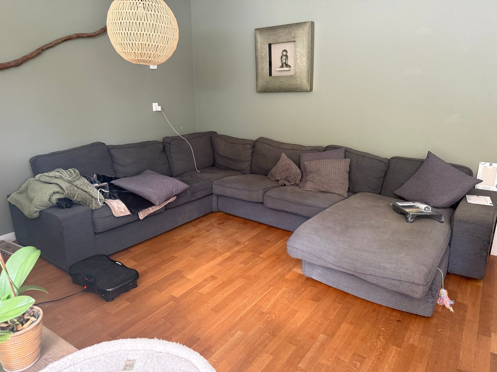 Gratis - Grote kivik ikea hoekbank met chaise longue, Ophalen, Gebruikt, Hoekbank, 300 cm of meer