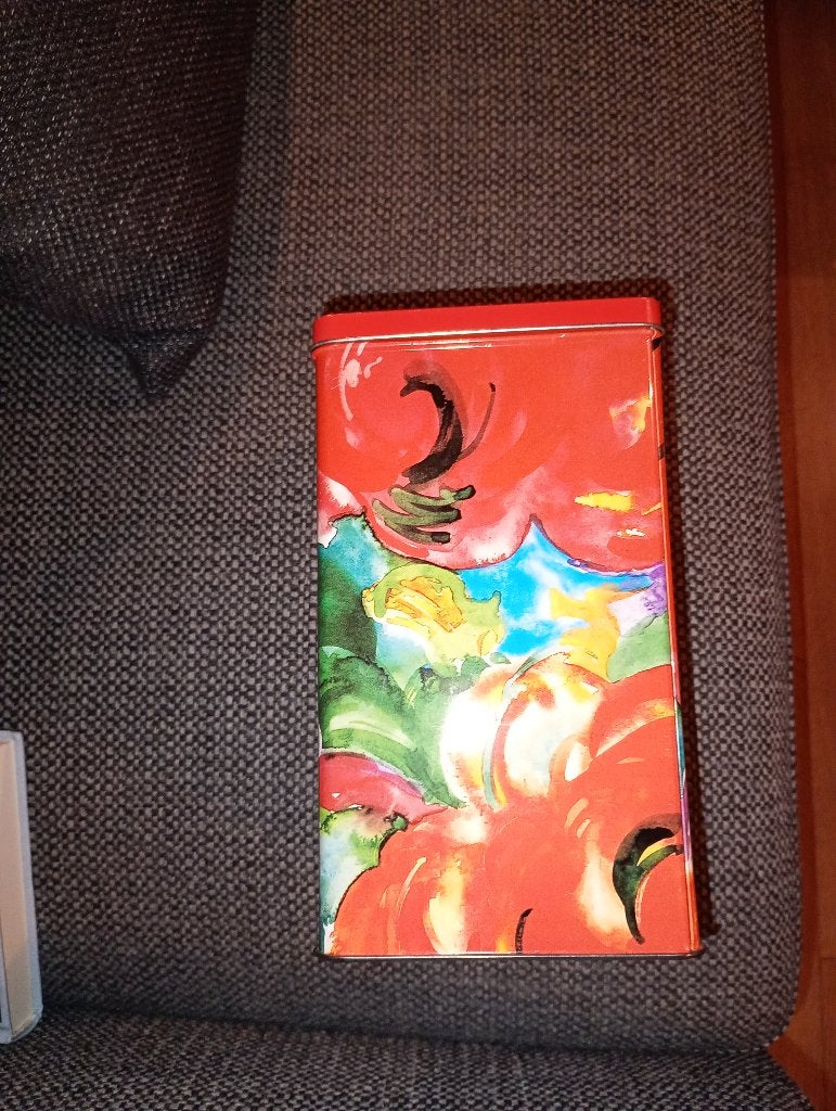 Mooi rood Vintage verzamelblik Bolletje, Verzamelen, Blikken, Ophalen of Verzenden, Gebruikt, Koek(jes), Bolletje