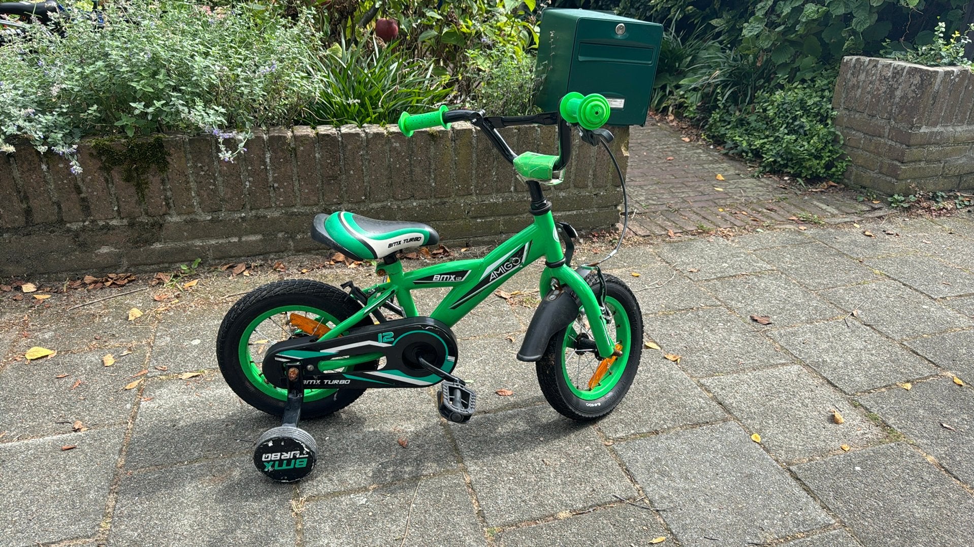 Amigo Kinderfiets bmx 12 inch, Fietsen en Brommers, Ophalen, Terugtraprem, Zijwieltjes, Minder dan 16 inch