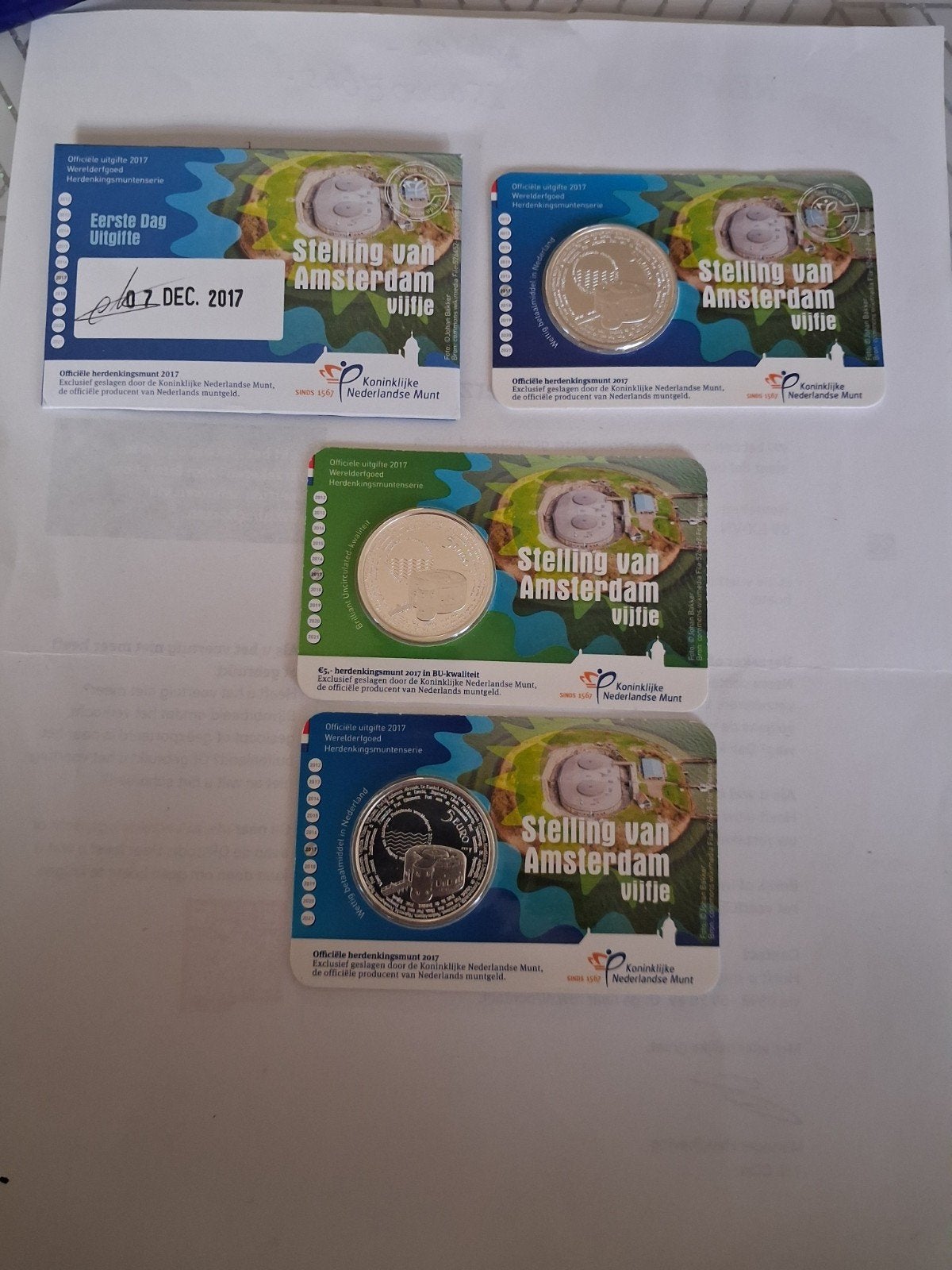 Complete set coincards stelling van Amsterdam 2017., Ophalen of Verzenden, Koningin Beatrix, Euro's