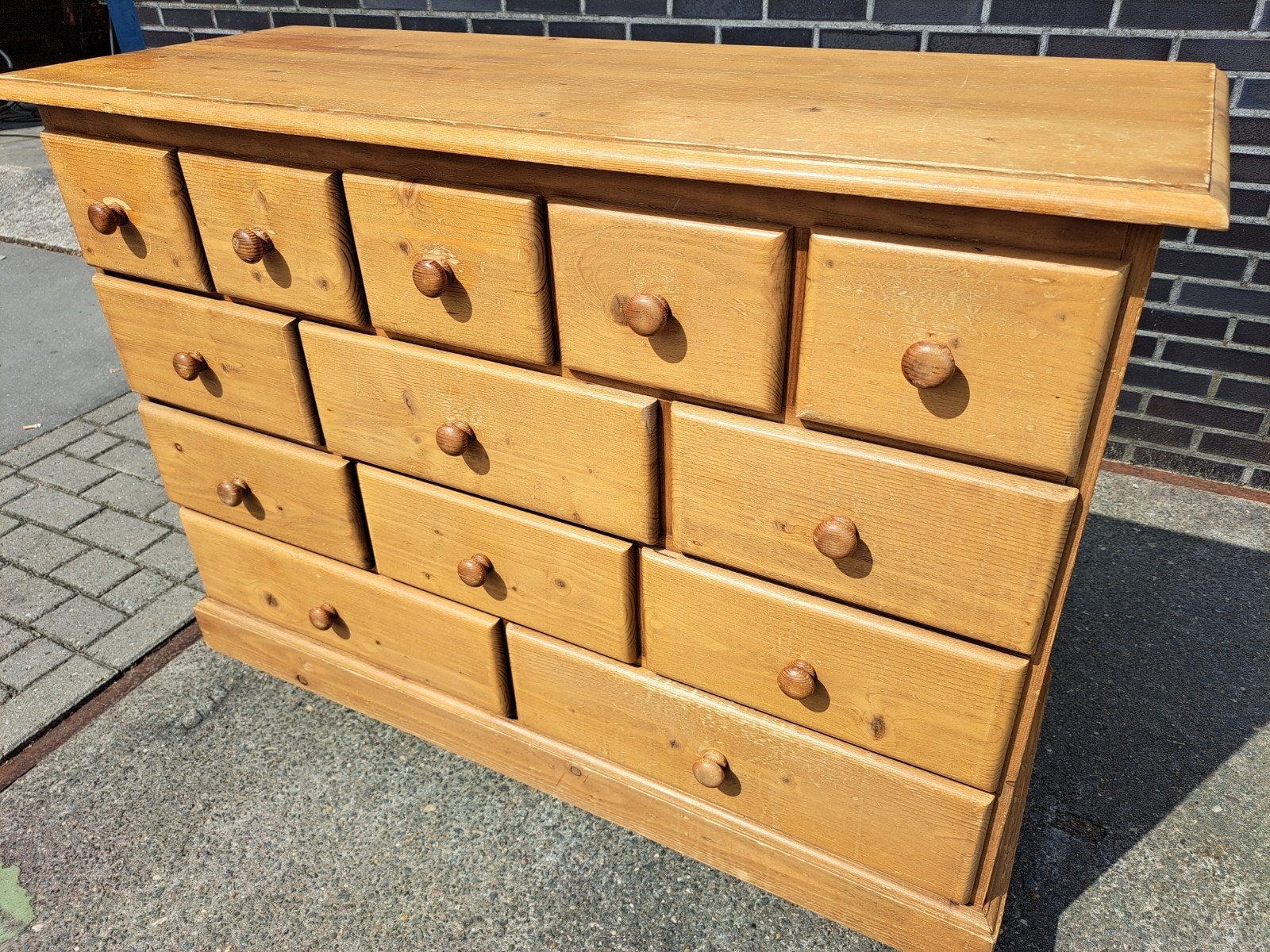 Originele grenen ladekast 13 lades commode, Ophalen, RoDeKo Volendam, R.kooij65@gmail.com, Gebruikt