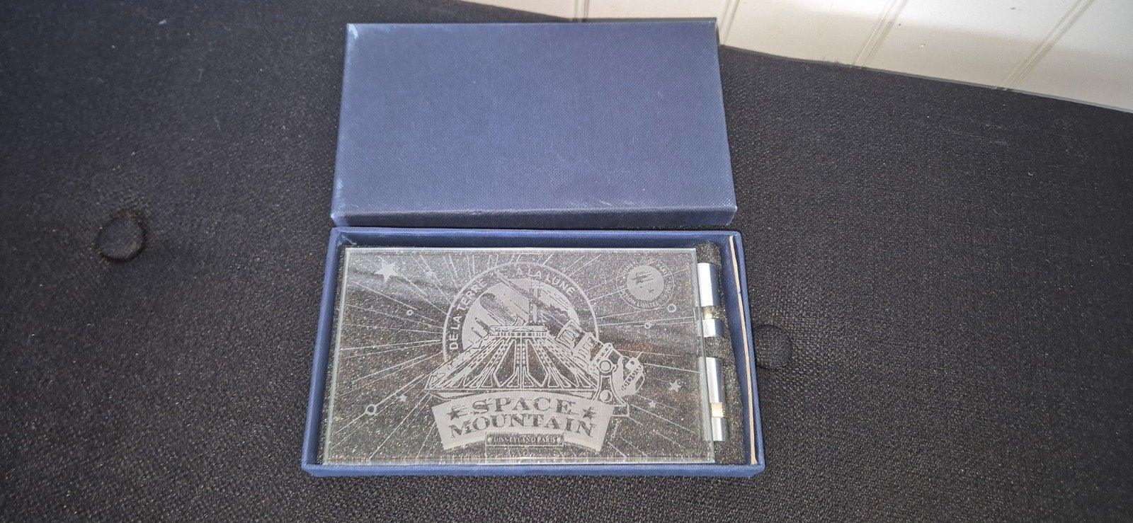 Space Mountain Disney Laser Gegraveerd Glas, Ophalen of Verzenden, Zo goed als nieuw