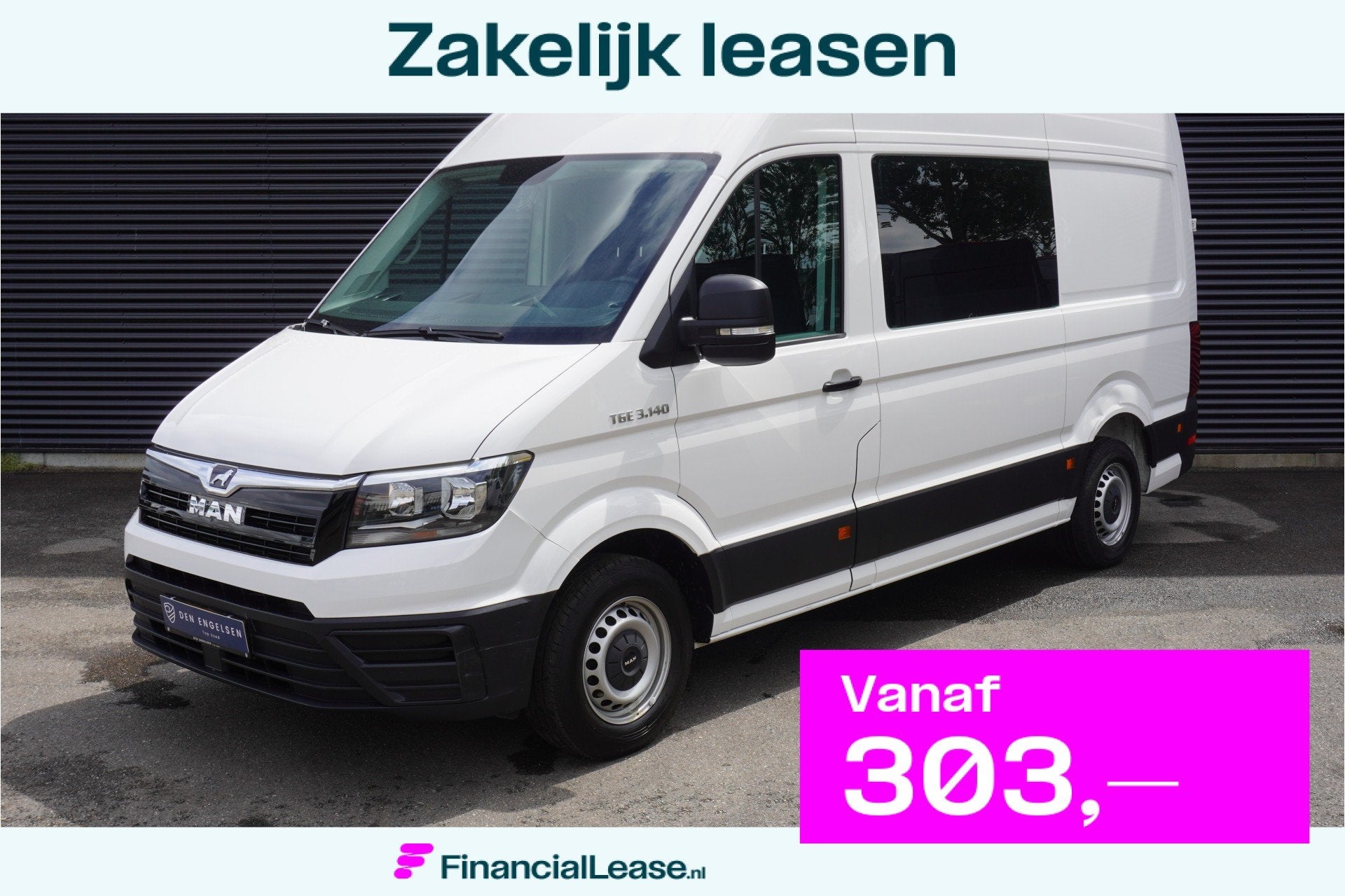 MAN TGE 140pk L3H3/L2H2 Dubbele cabine 5 persoons Trekhaak A, Gebruikt, Euro 6, 4 cilinders, Wit