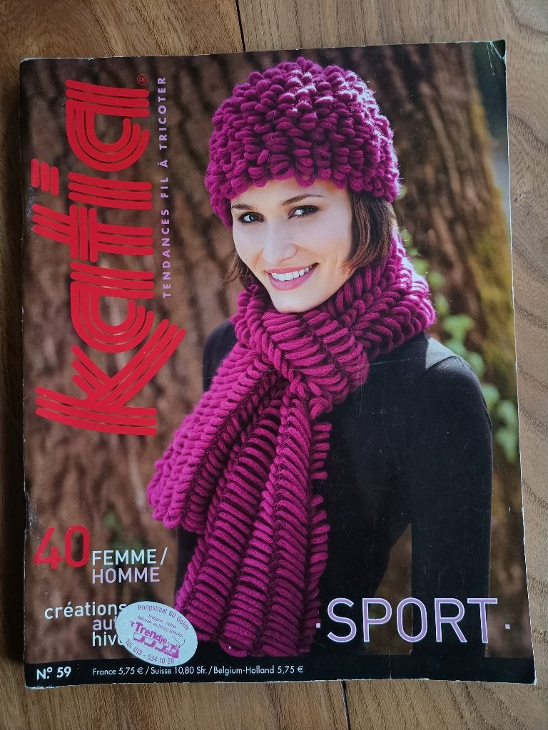 Katia sport nr 59 breien voor vrouw en man, Hobby en Vrije tijd, Breien en Haken, Ophalen of Verzenden, Zo goed als nieuw, Breien