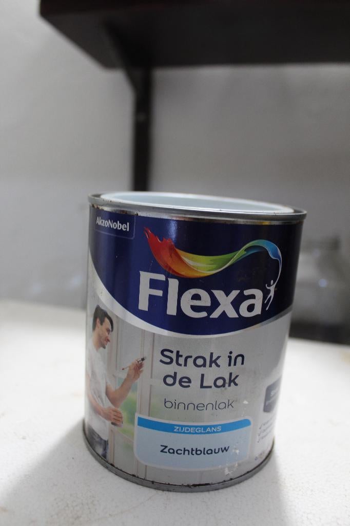 Flexa strak in de lak zachtblauw, Ophalen, Blauw, Minder dan 5 liter, Verf
