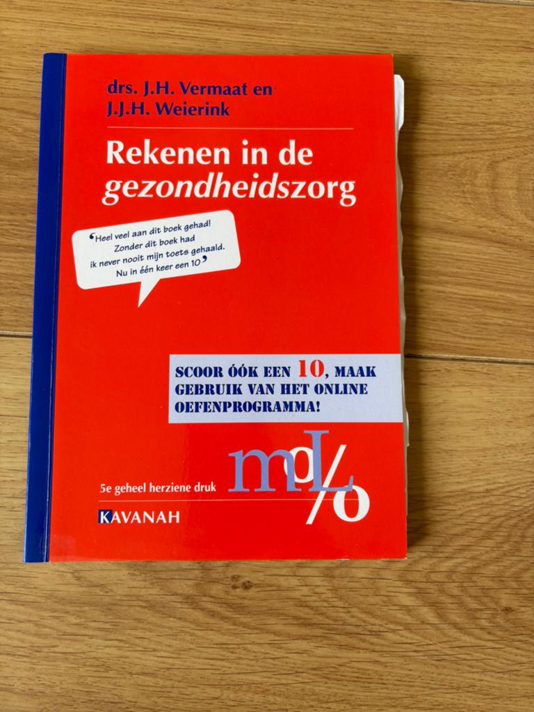 Rekenen in de gezondheidszorg, Boeken, Studieboeken en Cursussen, Ophalen of Verzenden, Beta, Zo goed als nieuw, HBO