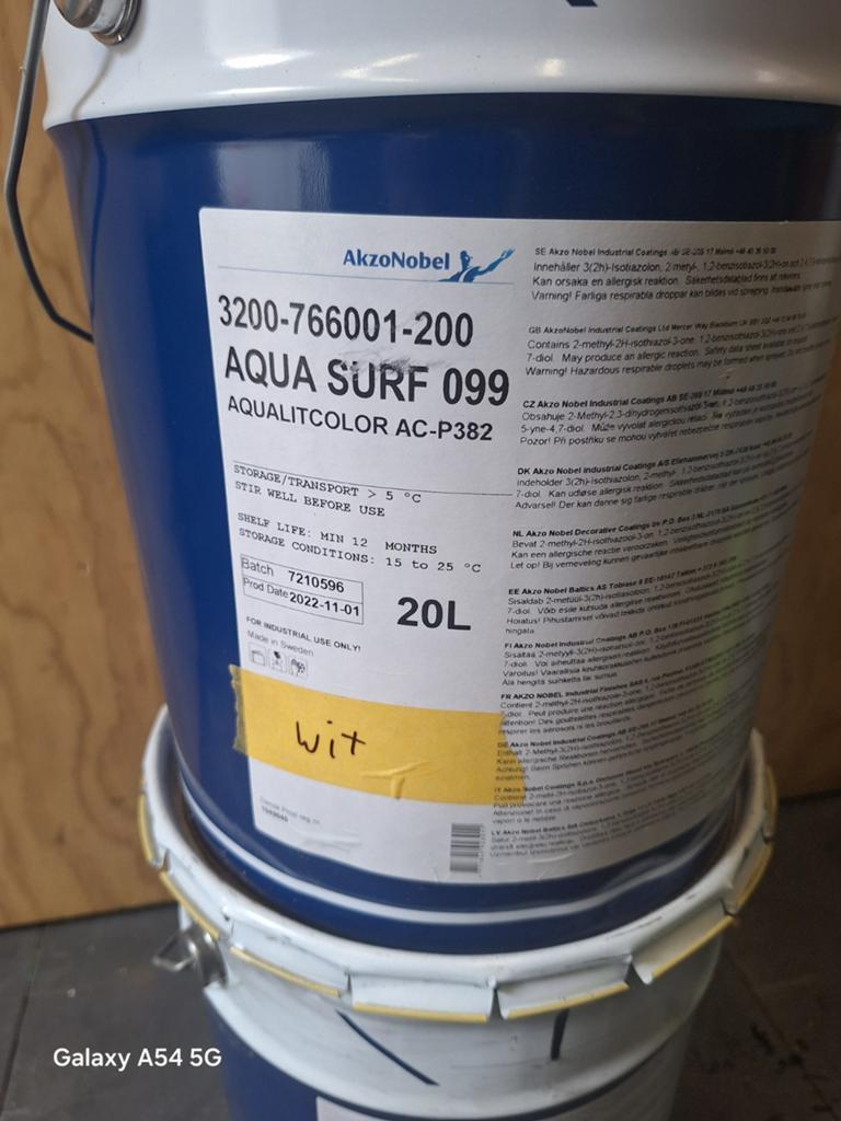 “Professionele AkzoNobel industriële coating”, Ophalen of Verzenden, Wit