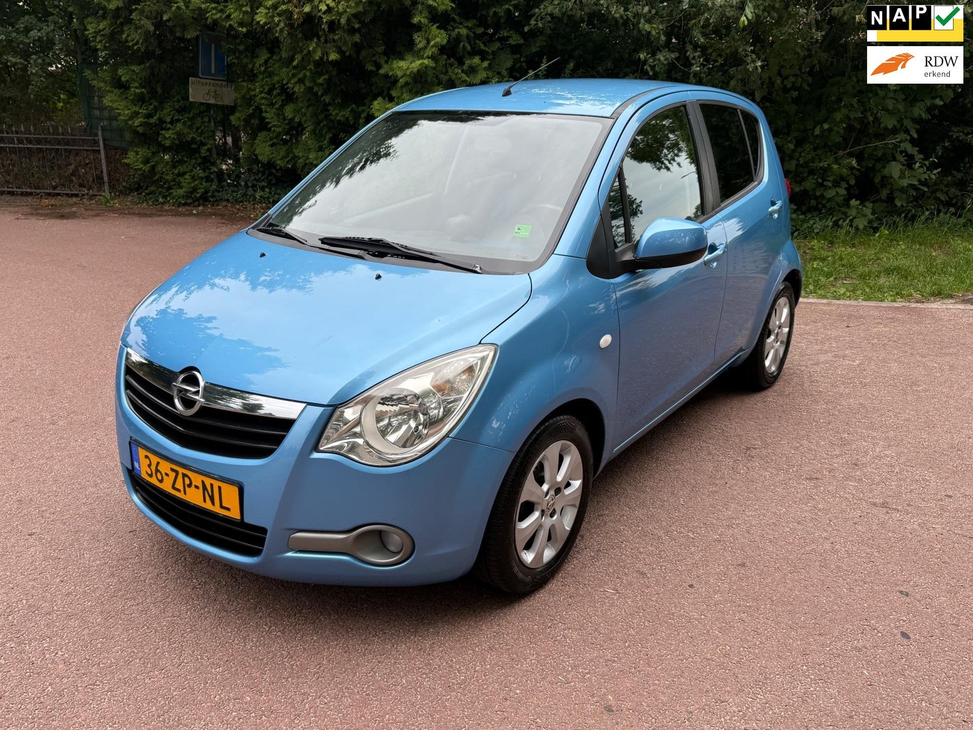 Opel Agila 1.2 Enjoy / Airco / NAP / Apk / Aux / Lm /, Auto's, Voorwielaandrijving, 86 pk, 965 kg, Blauw