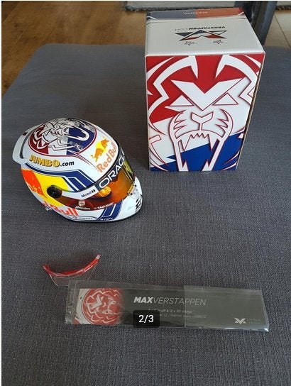 Verstappen 1:2 helm GP van Nederland 2023, Ophalen of Verzenden, Nieuw, Formule 1