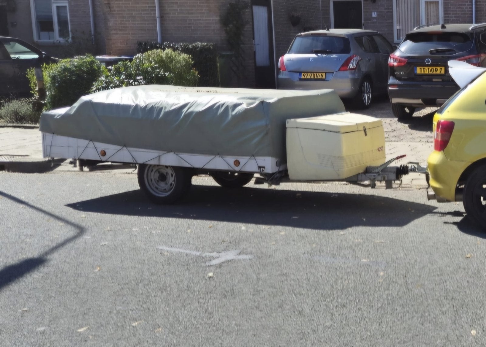 vouwwagen met keuken compleet, Caravans en Kamperen, Aanwezig, Tot en met 4, Groen, Ophalen