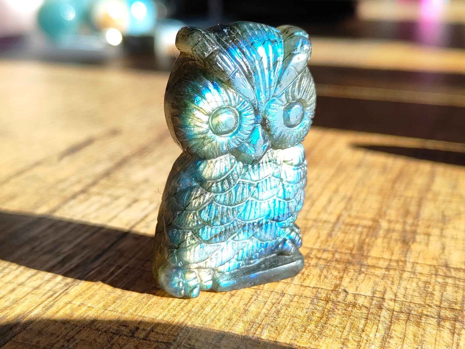 Labradoriet uil, Verzamelen, Mineralen en Fossielen, Ophalen of Verzenden