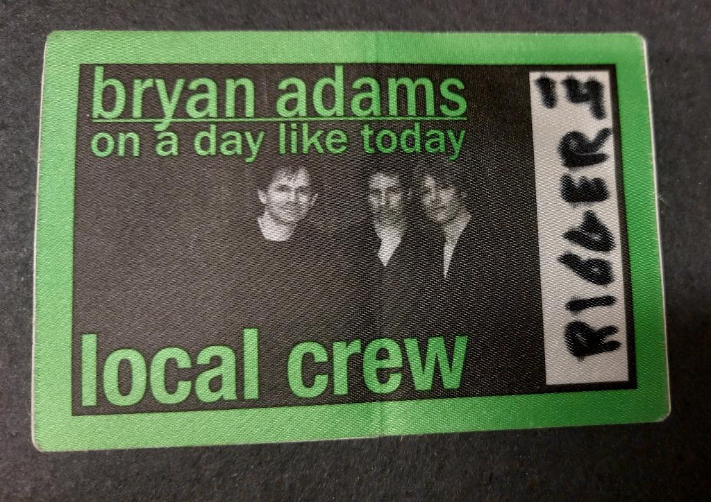 Bryan Adams BACKSTAGE PASS Weert Bospop 1999, Gebruikt, Verzenden, Bryan Adams, NvT