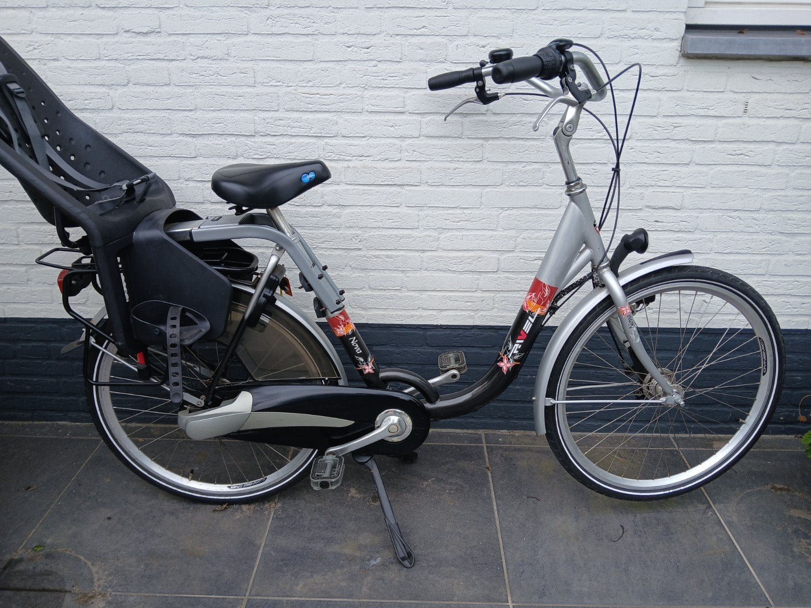 Prima moederfiets met achterzitje laag model, Versnellingen, Zo goed als nieuw, 50 tot 53 cm, Ophalen
