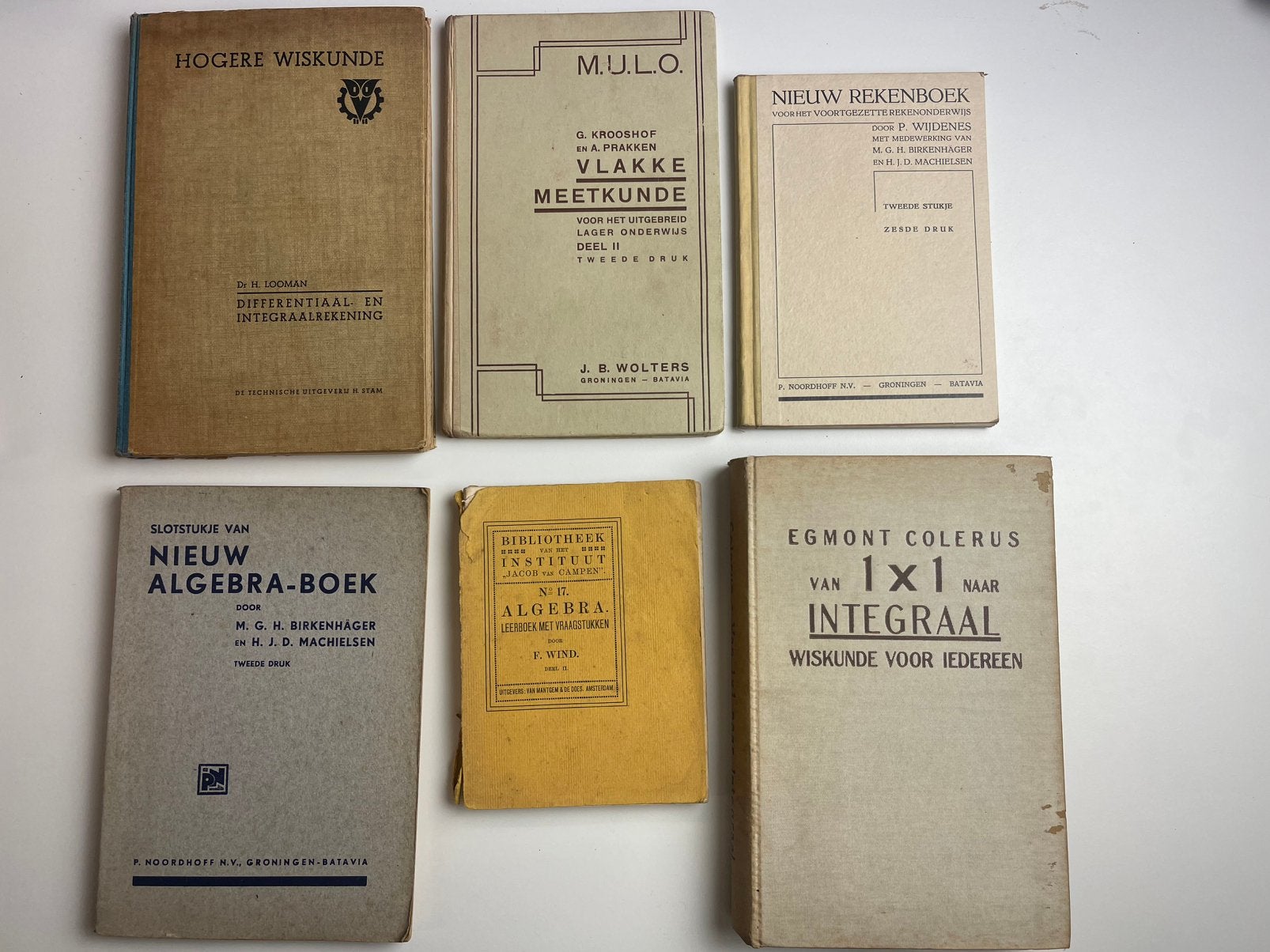 Vintage antiek pakket wiskunde studieboeken, Ophalen of Verzenden, Gelezen, Overige onderwerpen