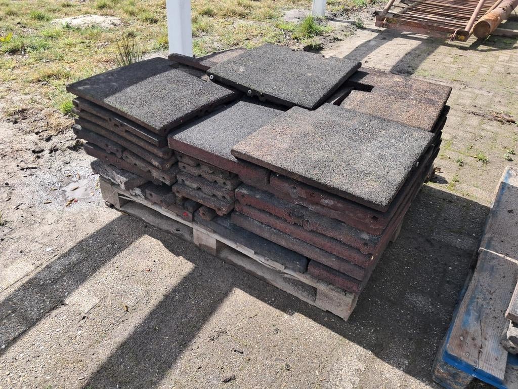 Stal matten stal tegels rubberen tegels speeltuin tuinmatten, Tuin en Terras, Tegels en Klinkers, Ophalen, Gebruikt, Rubber, Overige typen