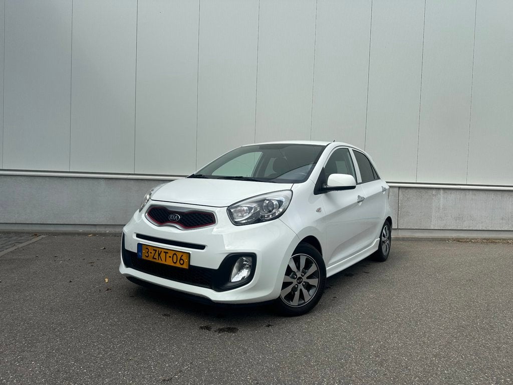Kia Picanto 1.0 CVVT X-treme - Climate / Navi / Leder / Elek, Auto's, Voorwielaandrijving, Euro 5, Gebruikt, Zwart