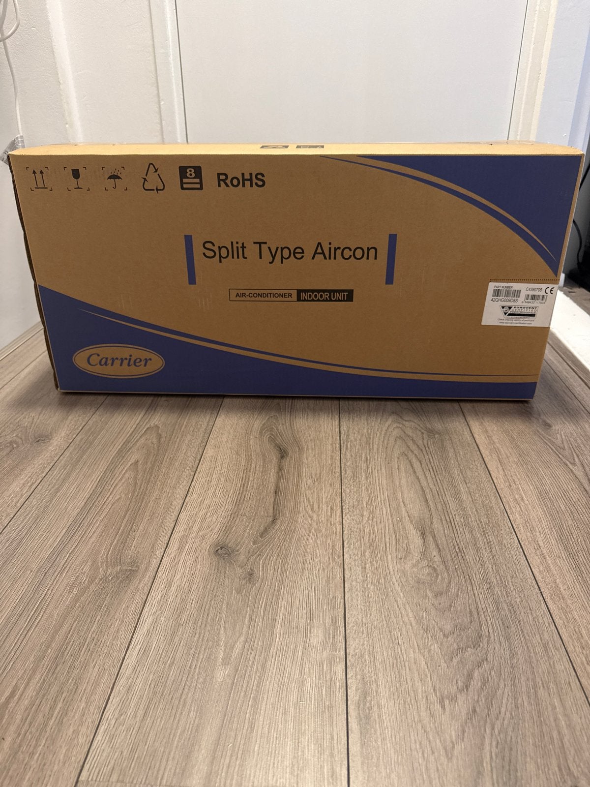 Carrier Split Type Airco - Binnenunit, Ophalen, Minder dan 60 m³, Nieuw, Koelen en Ontvochtigen
