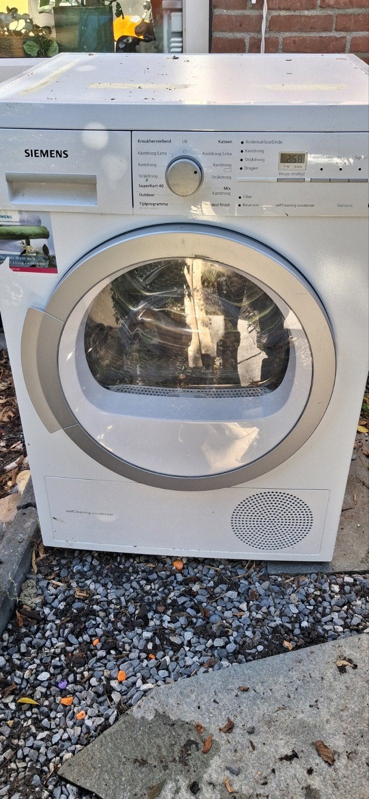 Siemens iQ500 WT46W363NL/15 Condensdroger - 8 kg, Witgoed en Apparatuur, Ophalen, Gebruikt, Anti-kreukfase, 8 tot 10 kg