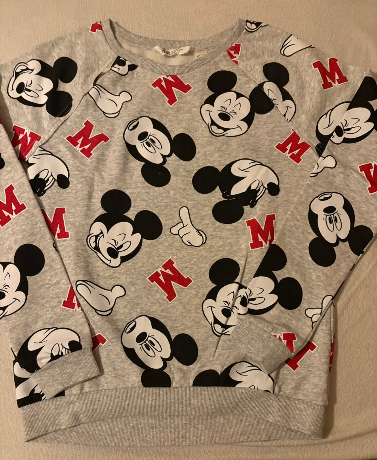 Nieuw - vrolijke grijze sweater met mickey mouse; mt170, H&M, Ophalen of Verzenden, Nieuw, Meisje, Trui of Vest