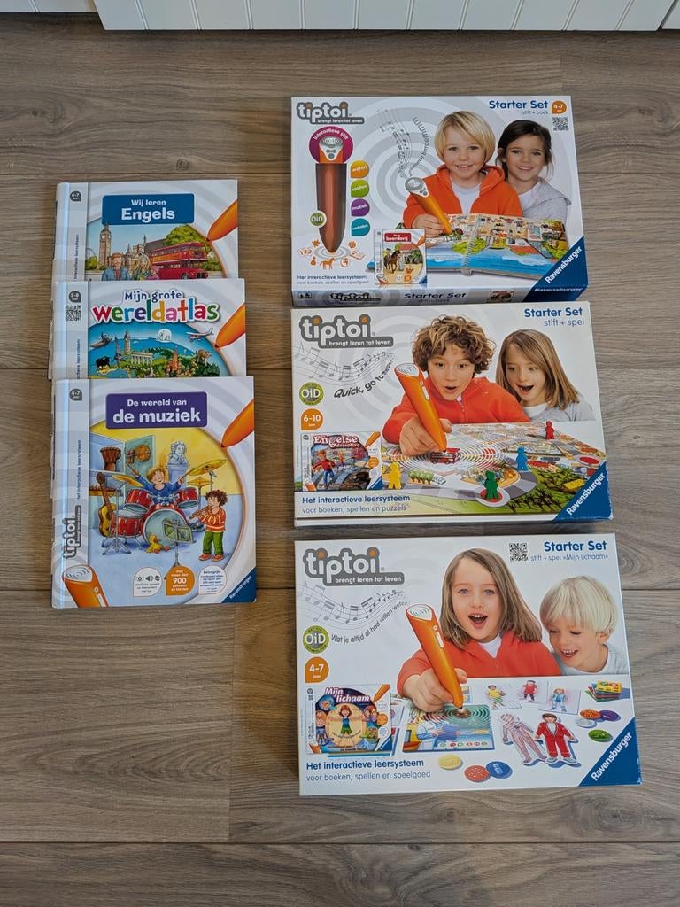 Grote set Tiptoi: Starterset, spellen en boeken, Kinderen en Baby's, Speelgoed | Educatief en Creatief, Ophalen of Verzenden, Zo goed als nieuw