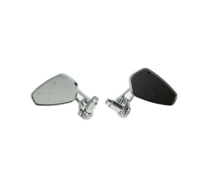 Spiegels chrome CNC Spiegelset scooter en motor 123040, Ophalen of Verzenden